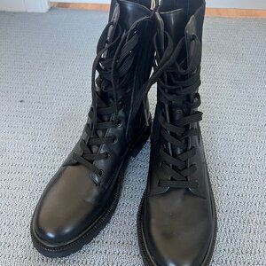 Sam Edelman Black Combat Boots Size 7.5